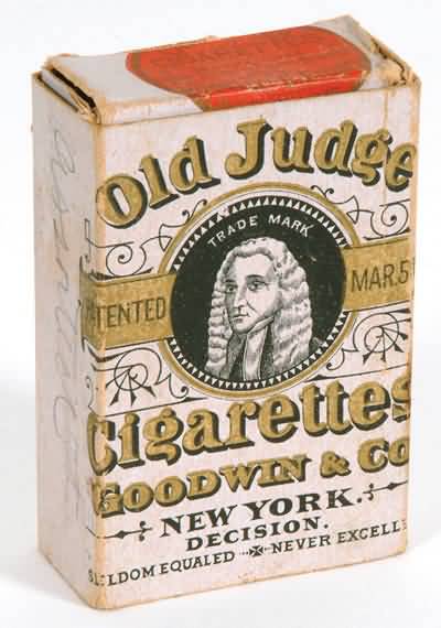 1887 Old Judge Cigarette Box
